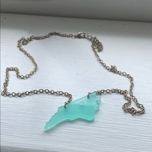 North Carolina heart necklace